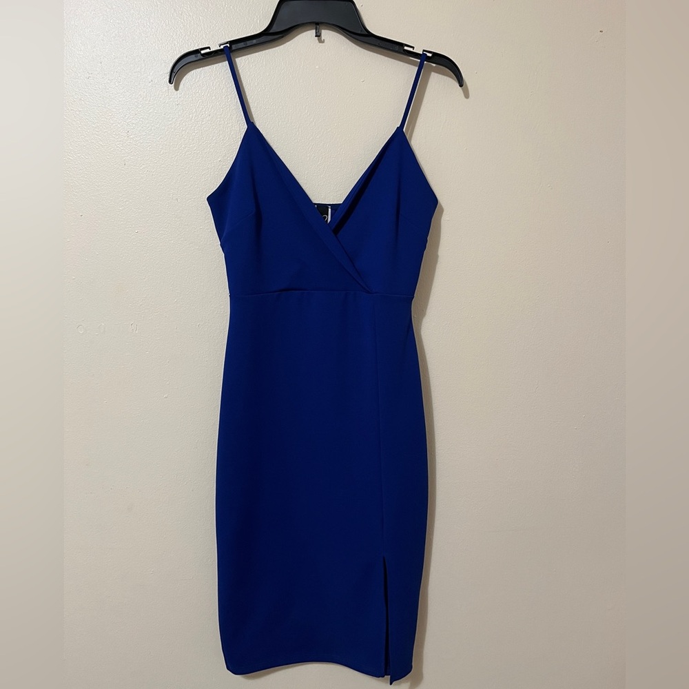 Royal blue Windsor dress.